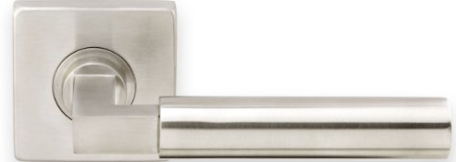 0617689426009 - INOX SE221L61-32D SE ROSETTE PASSAGE OR HALLWAY LEVER SET WITH 221 AURORA LEVER, TL2 50 DEGREE LATCH AND 2-3/8-INCH BACKSET, SATIN NICKEL