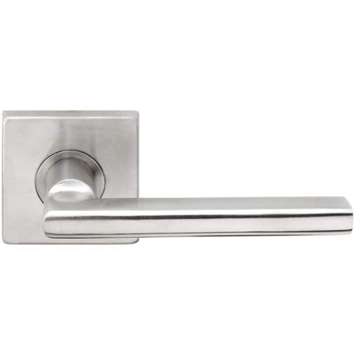 0617689427006 - INOX SE243DL SUNRISE SINGLE DUMMY DOOR LEVER WITH SE SERIES SQUARE ROSE - LEFT H, SATIN STAINLESS STEEL