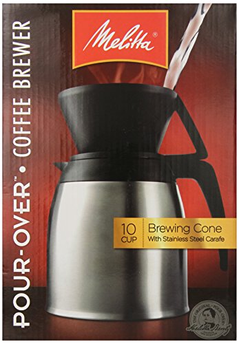 0617689693142 - MELITTA COFFEE MAKER, 10 CUP POUR- OVER BREWER WITH STAINLESS THERMAL CARAFE