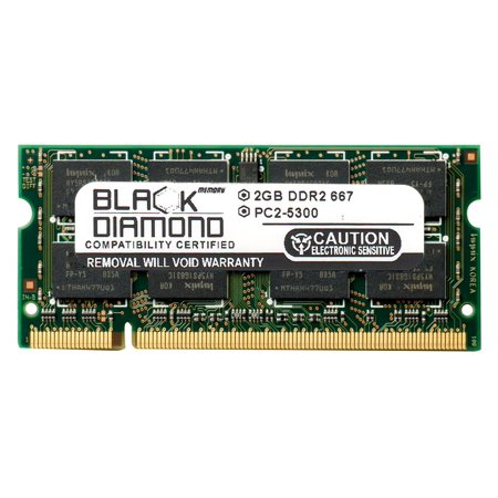 0617723700133 - 2GB RAM MEMORY FOR HP PAVILION NOTEBOOKS NOTEBOOK DV9721TX, NOTEBOOK DV9722EG, NOTEBOOK DV9722TX, NOTEBOOK DV9723CA, NOTEBOOK DV9723CL BLACK DIAMOND MEMORY MODULE DDR2 SO-DIMM 200PIN PC2-5300 667MHZ