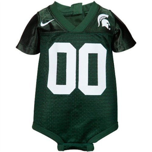 0617844451174 - MICHIGAN STATE SPARTANS NIKE BABY FOOTBALL JERSEY CREEPER (18 MONTHS)