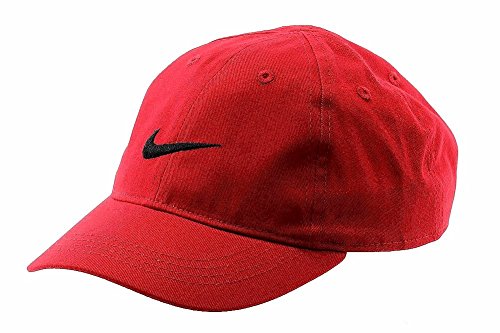 0617846714239 - NIKE TODDLER JUST DO IT SPORTS HAT ADJUSTABLE SUN CAP (GYM RED W/ SIGNATURE BLACK SWOOSH)