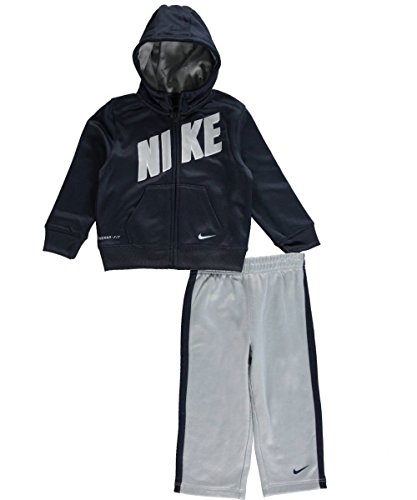 0617847448003 - NIKE BABY BOYS 2-PIECE TRACKSUIT - WOLF GREY - 12 MONTHS