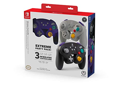 0617885025044 - POWERA EXTREME PARTY PACK! WIRELESS CONTROLLER FOR NINTENDO SWITCH - GAMECUBE STYLE: 3 PACK - NINTENDO SWITCH