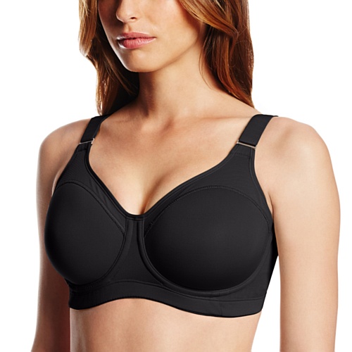 0617914671082 - PLAYTEX WOMEN'S PLAY OUTGOER UNDERWIRE LIGHTLY LINED SPORTSBRA, BLACK, SMALL
