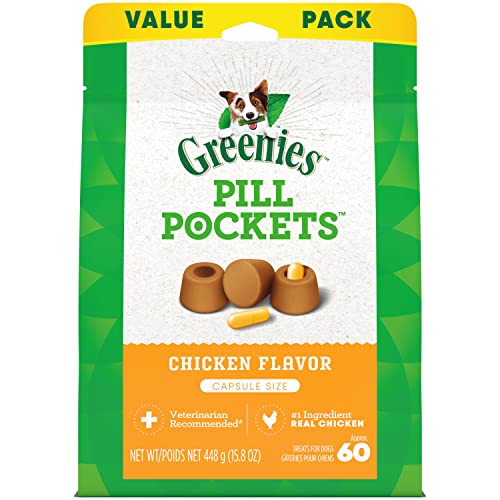0617949871402 - GREENIES PILL POCKETS SOFT DOG TREATS, CHICKEN, CAPSULE 15.8-OZ. 60-COUNT PACK