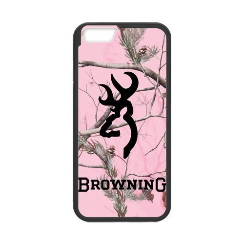 6184625913786 - PINK CAMO CAMOUFLAGE BROWNING CUTTER LOGO CUSTOM CASE COVER OF IPHONE6 IPHONE 6 4.7 (LASER TECHNOLOGY)