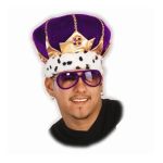 0618480208771 - ADULT PURPLE KING HAT ONE-SIZE