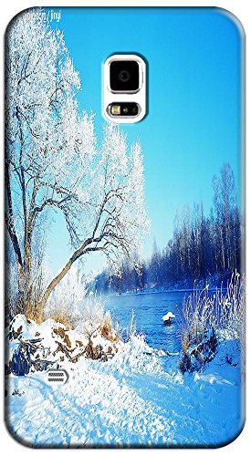 6185486357344 - NWSTATING CELL PHONE CASE TREES UNDER SNOW ASIDE BLUE RIVER FOR SAMSUNG S5