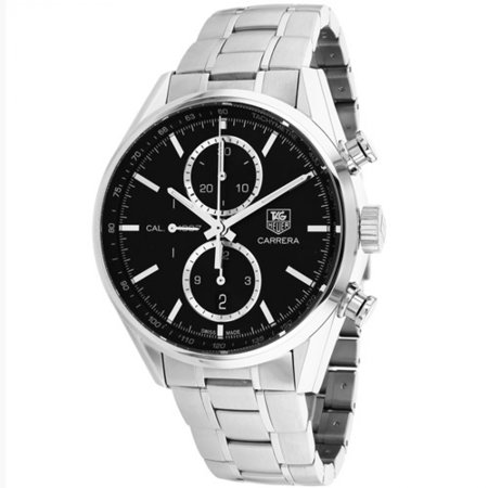 0618819388709 - TAG HEUER MEN'S CAR2110.BA0724 'CARRERA' BLACK DIAL STAINLESS STEEL CHRONOGRAPH
