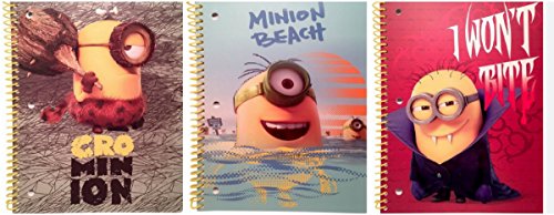 0618930503968 - DESPICABLE ME MINION 3 SPIRAL BOUND, 1 SUBJECT NOTEBOOKS