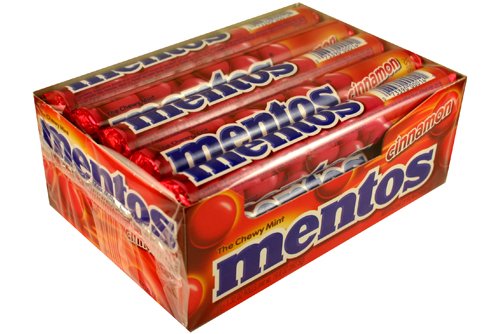 0618930805031 - MENTOS CINNAMON THE CHEWY MINT NATURAL CINNAMON FLAVOR WITH OTHER NATURAL FLAVORS: 15 PACK OF 1.32 OZ ROLLS