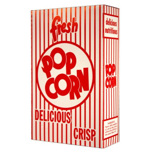 0618930864052 - LARGE CLASSIC POPCORN BOXES(CASE OF 100)1.25OZ. SCOOP POPCORN WITH THESE VINTAGES SCOOPS. POPCORN LOVER DREAM. SCOOP FROM YOUR POPCORN MAKER OR YOUR STOVETOP STRAIGHT TO THE BOWL. ADD TO YOUR ACCESSORIES WITH THESE BOXES. ENJOY THESE CONTAINERS.