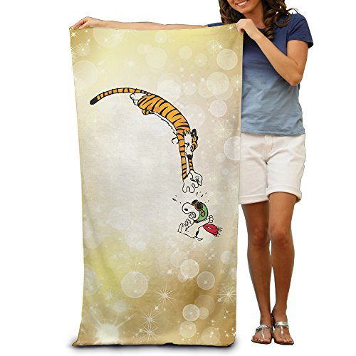 6189526782325 - ^GINAR^ 300G CALVIN AND HOBBES WITH SNOOPY 2 LIGHTWEIGHT ADULT BEACH TOWEL