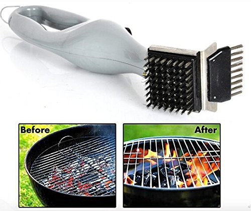 0619084410720 - BBQ CLEANING BRUSH STAINLESS STEEL BARBECUE GRILL CLEANER WITH POWER OF STEAM