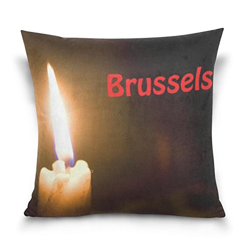 6191352923704 - YUIHOME ELEGANT PRAYING FOR BRUSSELS DESIGN PILLOW COVER (16 X 16)