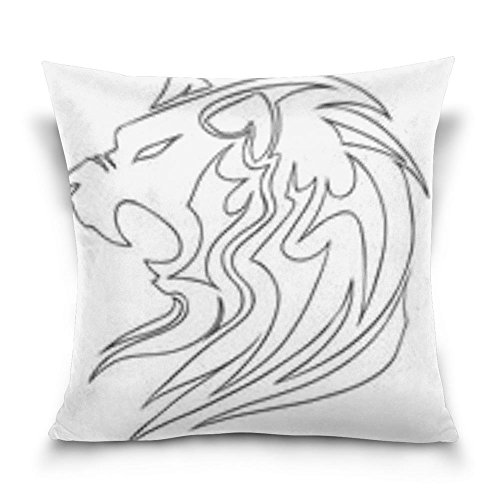 6191352925371 - YUIHOME THE ANGRY LION PATTERN DIY PERSONALITY DESIGN COTTON VELVET PILLOWCASE (20 X 20)