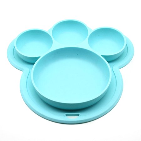 0619156422026 - SILICONE PLATE BABY INTEGRATED CUTE SHAPE TABLEWARE MAT SUCTION TABLE FOOD TRAY