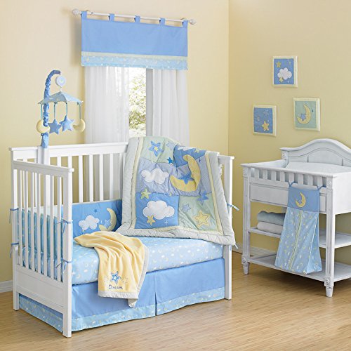 6195719820477 - LAUGH, GIGGLE & SMILE WISH I MAY QUINTESSENTIAL COTTON QUILTED 10 PIECE BABY CRIB BEDDING SET