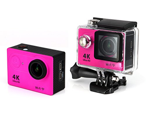 6196484458131 - 4K WIFI ULTRA HD 1080P ACTION CAMERA H9R MINI SPORT CAMERA WATERPROOF ACTION CAMERA 170 DEGREE WIDE ANGLE MINI DVR CAMCORDER, PINK