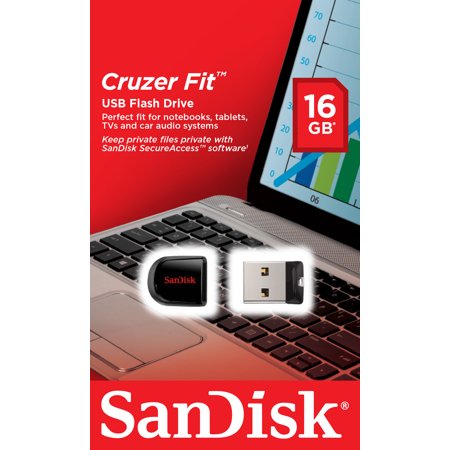 0061965907063 - SANDISK 16GB CRUZER FIT FLASH DRIVE USB - 3X5 INCHES NON-RETAIL PACKAGING - SDCZ