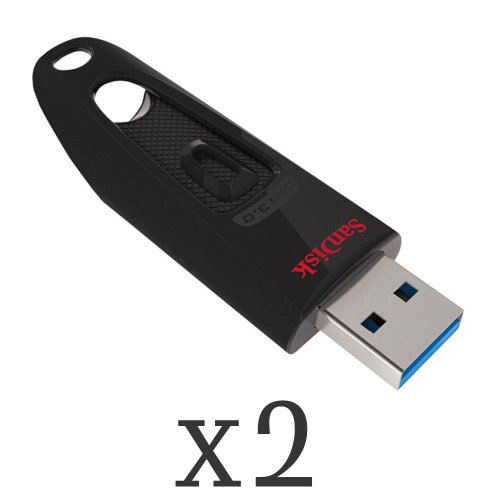 0619659102135 - SANDISK CRUZER ULTRA 16GB USB 3.0 FLASH DRIVE SDCZ48-016G-U46 UP TO 100MB/S (PACK OF 2)