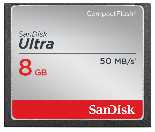 0619659105754 - SANDISK ULTRA 8GB COMPACT FLASH MEMORY CARD SPEED UP TO 50MB/S, FRUSTRATION-FREE PACKAGING- SDCFHS-008G-AFFP (LABEL MAY CHANGE)