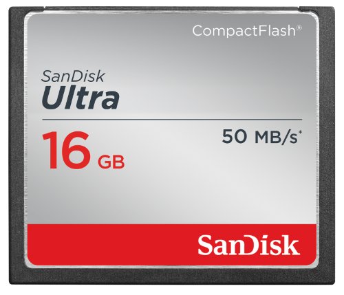6196591058606 - SANDISK ULTRA 16GB COMPACT FLASH MEMORY CARD SPEED UP TO 50MB/S, FRUSTRATION-FREE PACKAGING- SDCFHS-016G-AFFP (LABEL MAY CHANGE)