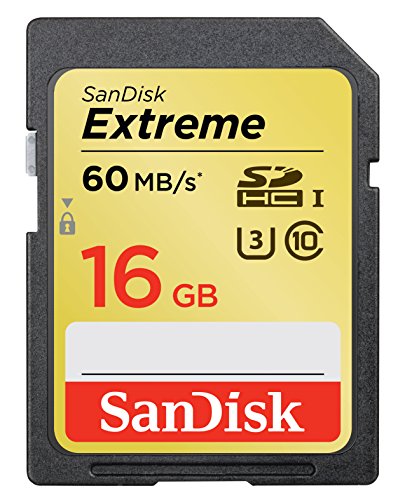 0619659122843 - SANDISK EXTREME 16GB UHS-I/U3 SDHC MEMORY CARD UP TO 60MB/S READ-SDSDXN-016G-G46
