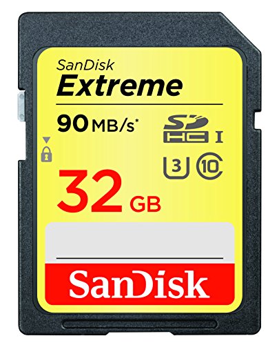 0619659135898 - SANDISK EXTREME 32GB SDHC UHS-I/U3 MEMORY CARD, BLACK (SDSDXNE-032G-GNCIN)