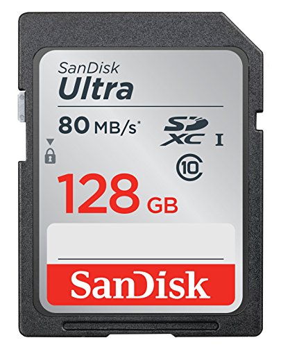 0619659136512 - SANDISK 128GB ULTRA UHS-I CLASS 10 SDXC MEMORY CARD, BLACK, STANDARD PACKAGING (