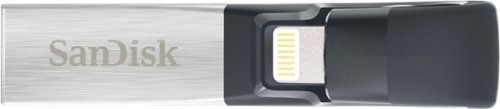 0619659160067 - SANDISK - IXPAND 32GB USB 3.0/LIGHTNING FLASH DRIVE - BLACK / SILVER