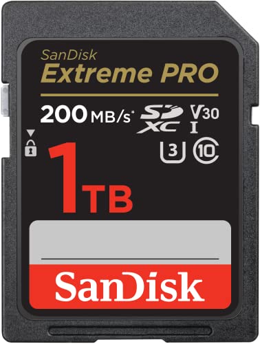 0619659188641 - SANDISK 1TB EXTREME PRO SDXC UHS-I MEMORY CARD - C10, U3, V30, 4K UHD, SD CARD - SDSDXXD-1T00-GN4IN