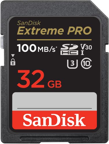 0619659188689 - SANDISK 32GB EXTREME PRO SDHC UHS-I MEMORY CARD - C10, U3, V30, 4K UHD, SD CARD - SDSDXXO-032G-GN4IN