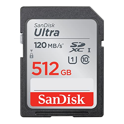 0619659193614 - SANDISK 512GB ULTRA SDXC UHS-I MEMORY CARD - 120MB/S, C10, U1, FULL HD, SD CARD - SDSDUN4-512G-GN6IN