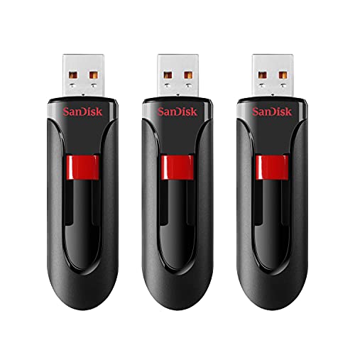 0619659193935 - SANDISK 32GB 3-PACK CRUZER GLIDE USB 2.0 FLASH DRIVE (3X32GB) - SDCZ60-032G-G46T