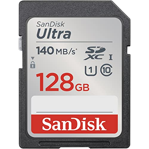 0619659200190 - SANDISK 128GB ULTRA SDXC UHS-I MEMORY CARD - UP TO 140MB/S, C10, U1, FULL HD, SD CARD - SDSDUNB-128G-GN6IN