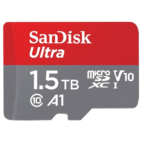 0619659203573 - SANDISK 1.5TB ULTRA MICROSDXC UHS-I MEMORY CARD WITH ADAPTER - UP TO 150MB/S, C10, U1, FULL HD, A1, MICROSD CARD - SDSQUAC-1T50-GN6MA