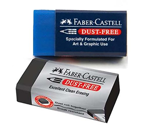 0619730252629 - 2 COMBINATION OF FABER-CASTELL PENCIL ERASERS, DUST FREE (EXCELLENT CLEAN ERASING AND SPECIALLY FORMULATED FOR ART & GRAPHIC USE)