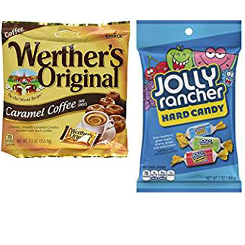 0619730387277 - JOLLY RANCHER HARD CANDY BAG AND WERTHERS ORIGINAL COFFEE; EASY SHOPPING FOR 2 POPULAR CANDY ALTERNATIVES. THE CHOICE FOR OFFICE, HOME OR DORM. VEGETARIAN FRIENDLY AND TERRIFIC STOCKING STUFFERS!