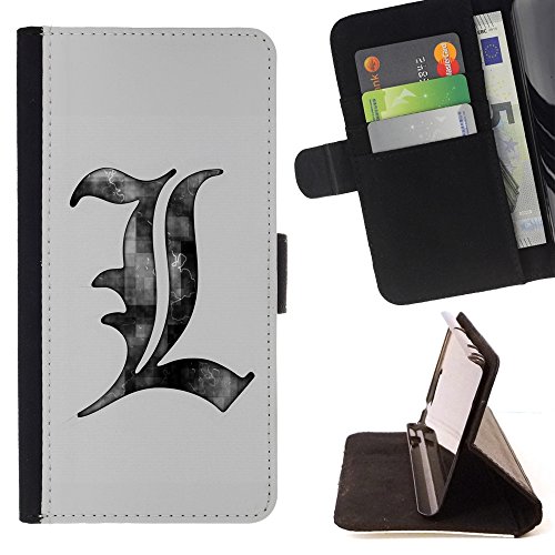 6197401094722 - RENCASE / FLIP WALLET DIARY PU LEATHER CASE COVER WITH CARD SLOT FOR SAMSUNG GALAXY S7 ACTIVE (NOT FOR S7/S7 EDGE) - L INITIAL ENGLISH