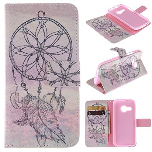 6198911059287 - HTC ONE REMIX CASE HTC ONE REMIX KICKSTAND CASE,TRIBE-TIGER STYLISH WHITE FEATHER CHIMES DESIGN PREMIUM LEATHER MAGNET SLIM FLIP KICKSTAND CASE COVER FOR HTC ONE REMIX(NOT FIT HTC ONE M8)
