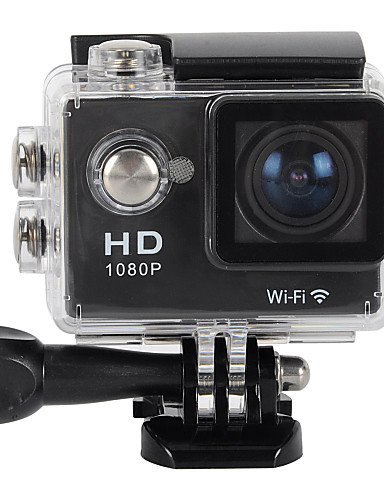6199721480841 - WATERPROOF 2 LCD CMOS 12MP 170 DEGREE WIDE ANGLE 1080P WI-FI SPORTS CAMERA (ASSORTED COLOR) , SILVER