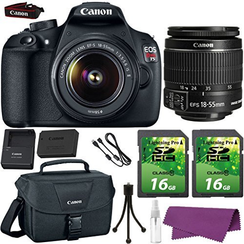 6200533987463 - CANON EOS REBEL T5 DSLR CAMERA WITH CANON EF-S 18-55MM IS LENS. + 2 PIECES 16GB SD MEMORY CARD + CANON BAG + CLEANING KIT