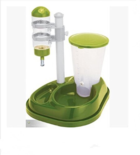6205285327796 - SMALL PET DOG CAT PUPPY SELF FOOD FEEDER AND WATER FOUNTAIN PERFECT DINNER PET FEEDER FOR DOG AND CAT WITH PORTION CONTROL