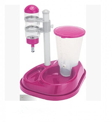 6205285327802 - SMALL PET DOG CAT PUPPY SELF FOOD FEEDER AND WATER FOUNTAIN PERFECT DINNER PET FEEDER FOR DOG AND CAT WITH PORTION CONTROL
