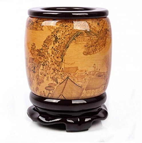 6205285371737 - CHINESE FASHION CERAMIC ROTATABLE BRUSH POT PEN&PENCIL CONTAINER/HOLDER/CASE GOOD PACK FOR GIFT AND HOME&OFFICE DECOR (QINGMING SCROLL)
