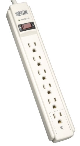 6213759755808 - TRIPP LITE 6 OUTLET SURGE PROTECTOR POWER STRIP 4FT CORD 790 JOULES (TLP604)