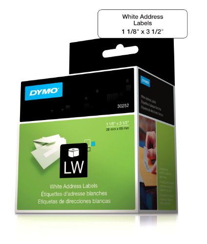 6213759831786 - DYMO LABELWRITER SELF-ADHESIVE ADDRESS LABELS, 1 1/8- BY 3 1/2-INCH, WHITE, 2 ROLLS OF 350