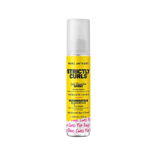 0621732003888 - STRICTLY CURLS CURL REFRESHER SPRAY - BETWEEN WASH REFRESH, RESHAPE, & REHYDRATE YOUR CURLS - WITH SWEET ALMOND OIL & AVOCADO OIL - SMOOTHING DETANGLER SPRAY FOR CURLY HAIR, ANTI-FRIZZ HAIR PRODUCT
